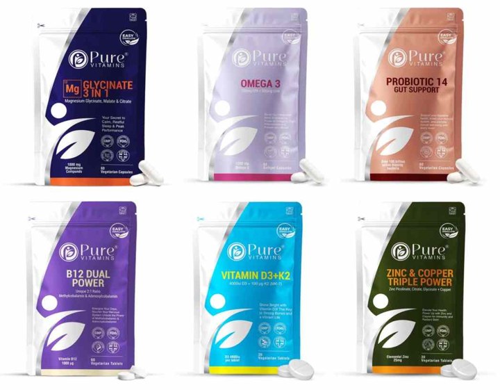 Pure Vitamins Complete Daily Bundle, six formulas in one pack